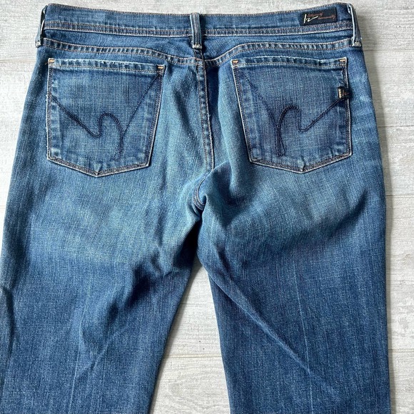 Citizens Of Humanity Dark Blue Wide Leg Jeans - Picture 6 of 11